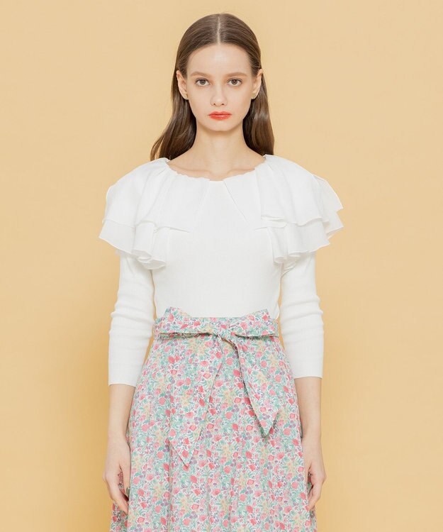 TOCCA 【洗える！】VOYAGE FRILL トップス アイボリー系