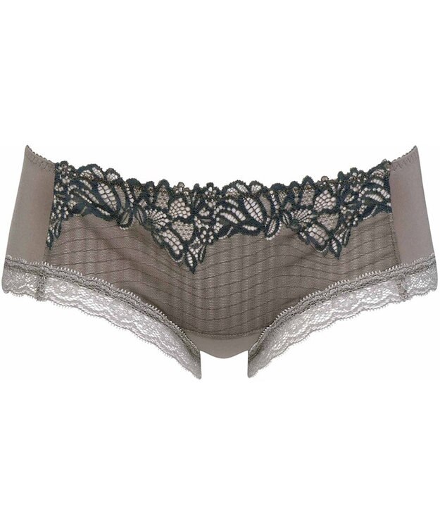 WACOAL ボーイレングス ショーツ 【リボンブラ 脇すっきり】 BRB433とペア はきこみ丈あさめ ナイロンベア天竺素材(バック) レディース PRA633 /ワコール グレー