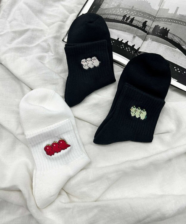 WEGO 3アニマルアンクルソックス 柄1