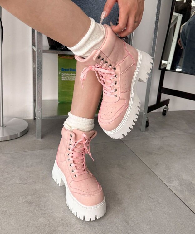 WEGO スニーカーブーツ ライトピンク