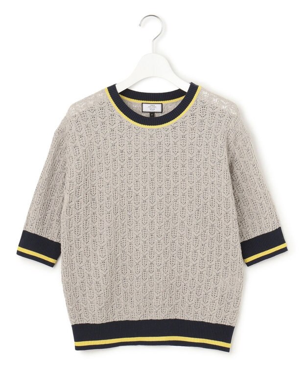 J.PRESS YORK STREET 【WOMEN】コットンベーシック ニットプルオーバー ライトグレー系