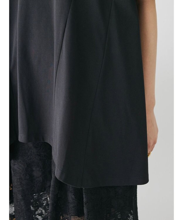 Green Parks ショルダーカットチュニック Black