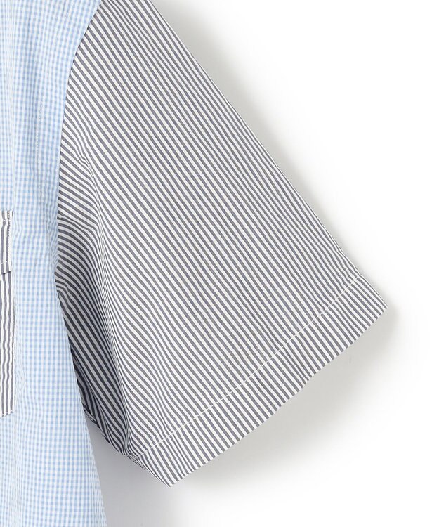 J.PRESS MEN 【クールマックス】クレイジーパターン サッカーシャツ/B.D. ネイビー系9