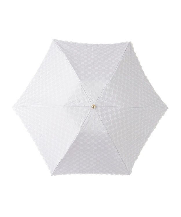 MOONBAT DAKS(ダックス) 晴雨兼用日傘 折りたたみ傘 DDロゴジャカード×刺繍 ライトグレー