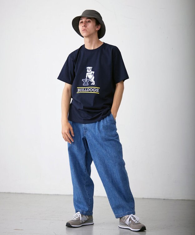 J.PRESS YORK STREET 【UNISEX】YALE × J.PRESS YORK STREET コラボTシャツ ネイビー系
