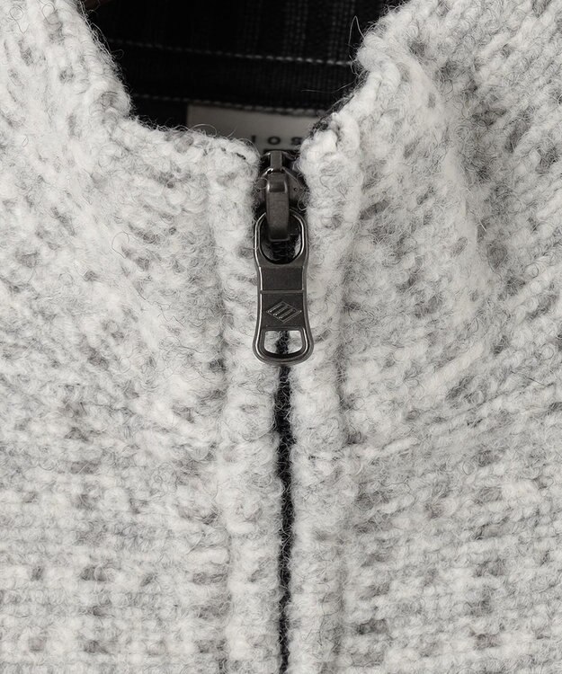 JOSEPH ABBOUD 【軽量/保温性】ウールミックスボアフリース ブルゾン ライトグレー系