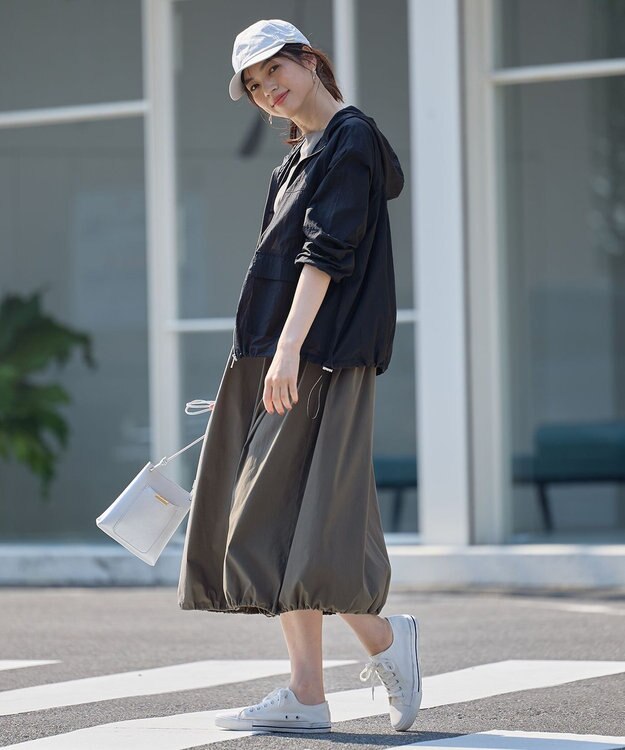 ANY 【WEB限定】シアーフードブルゾン ブラック