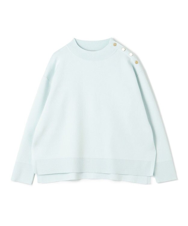 UNFILO 肩釦ハイネックニット ミント