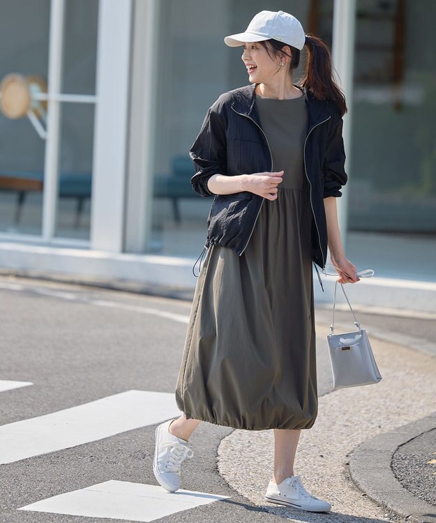 ANY 【WEB限定】シアーフードブルゾン ブラック