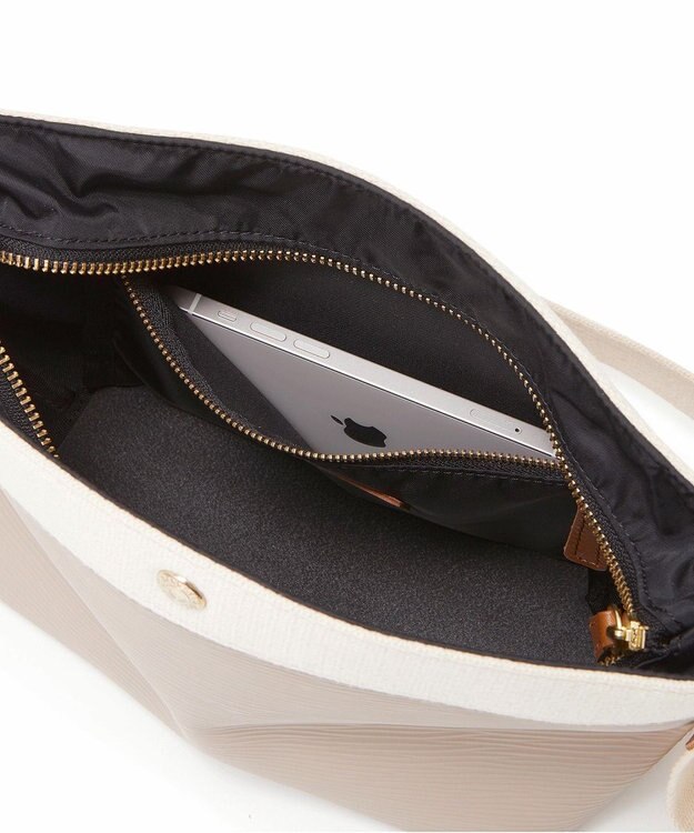 TOPKAPI 【Breath TOPKAPI】RIPPLE リプル スリム ミニショルダー バッグ ペールベージュ