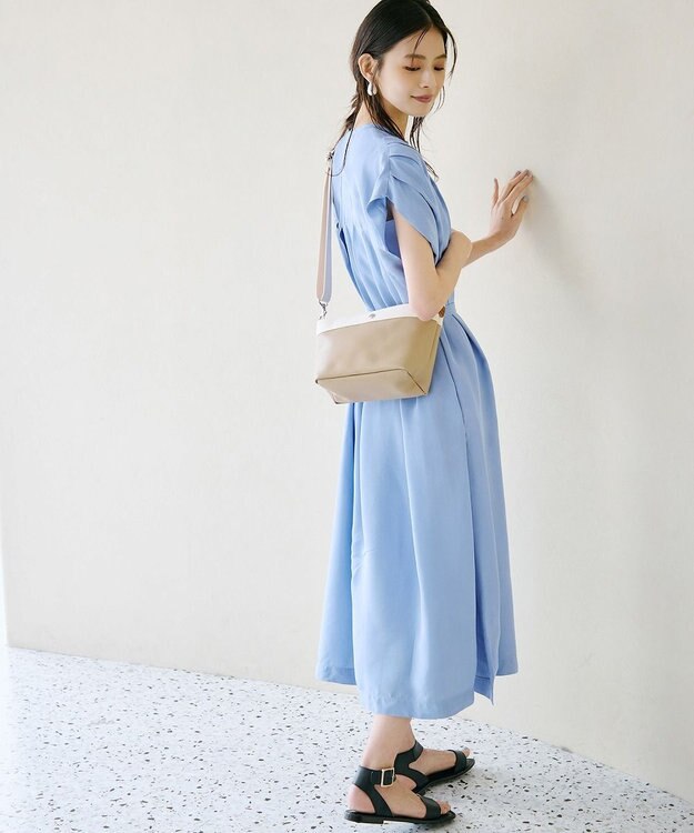 TOPKAPI 【Breath TOPKAPI】RIPPLE リプル スリム ミニショルダー バッグ ライトトープ