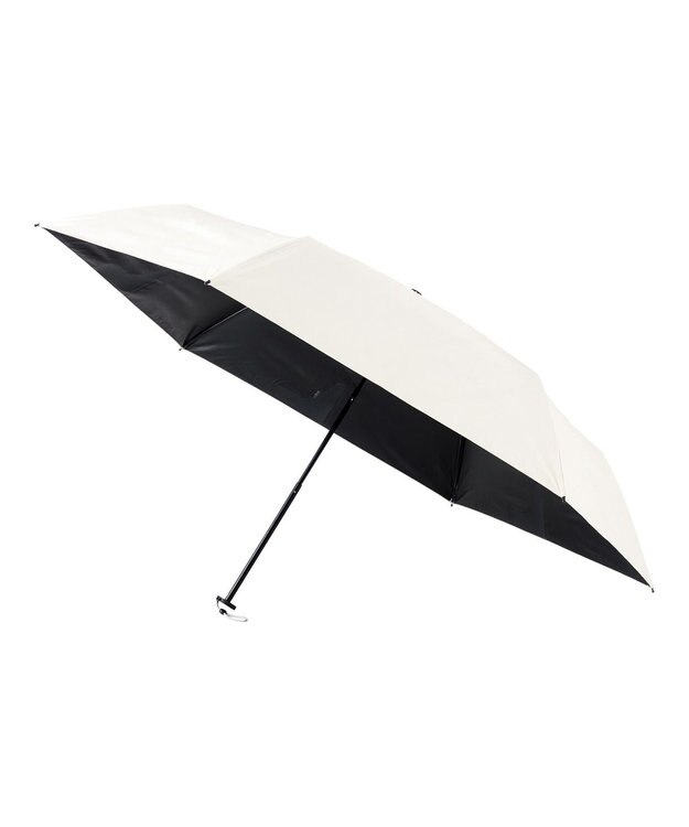 MOONBAT 【遮光100％/３秒で折りたためる日傘】晴雨兼用 折りたたみ傘 ウラワザ オフホワイト