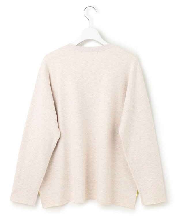 23区 L 【洗える】ダブルフェイス プルオーバー ニット アイボリー系