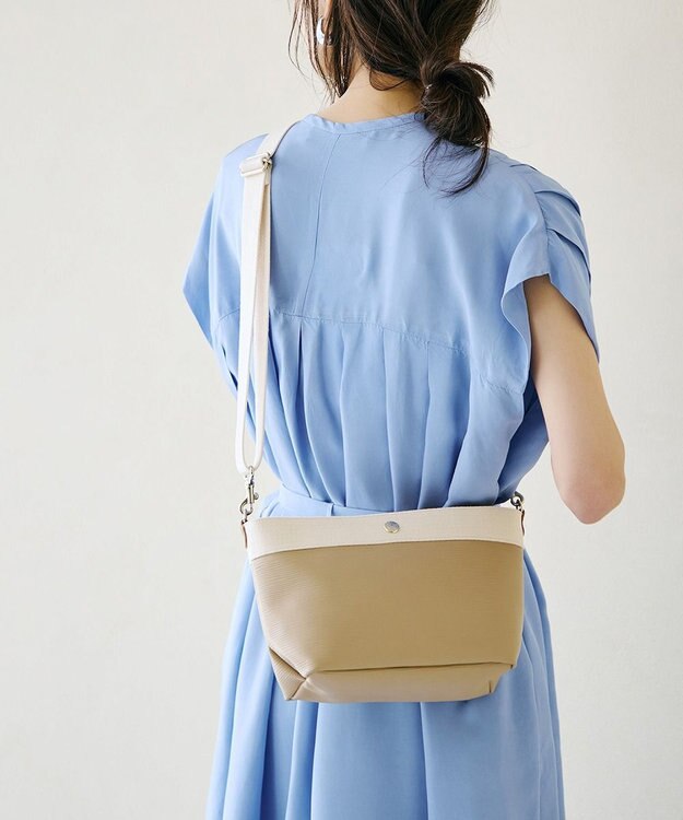 TOPKAPI 【Breath TOPKAPI】RIPPLE リプル スリム ミニショルダー バッグ ライトトープ