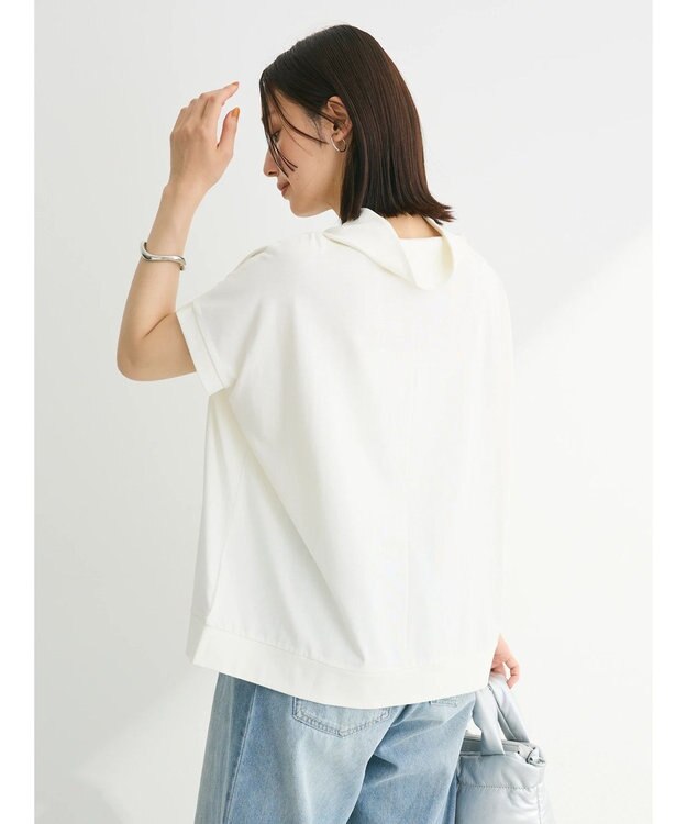 Green Parks フレンチスリーブ抜け襟カットプルオーバー Off White