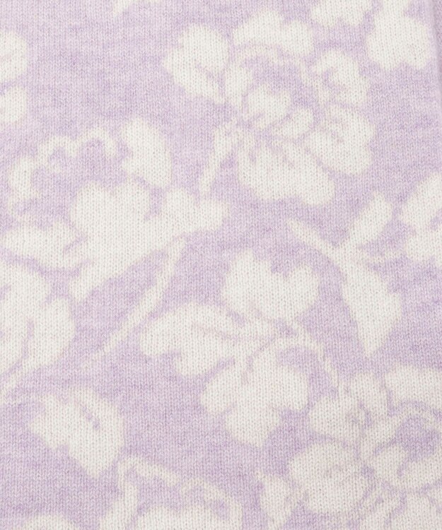 MOONBAT mila schon カシミヤ100%ジャカードプチマフラー ラベンダー