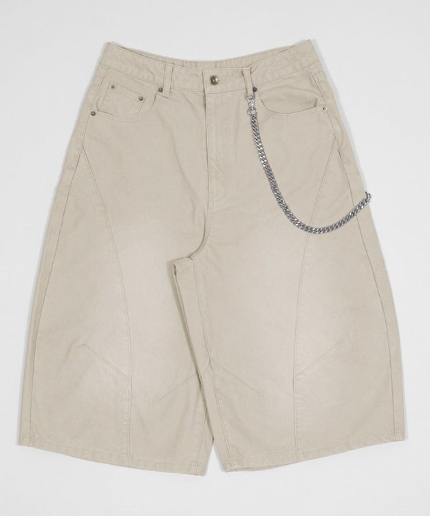 WEGO 【SMLサイズ展開】チェーン付きバルーンショーツ ホワイトアイボリー