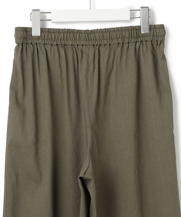 23区 L 【STORY7月号掲載/洗える】リネンヴィスコースストレッチ ドロスト パンツ カーキ系