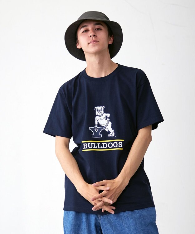 J.PRESS YORK STREET 【UNISEX】YALE × J.PRESS YORK STREET コラボTシャツ ネイビー系