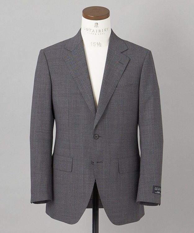 GOTAIRIKU 【御幸毛織】 WOOL×SOLOTEX ストレッチスーツ（平織/グレー） グレー系8
