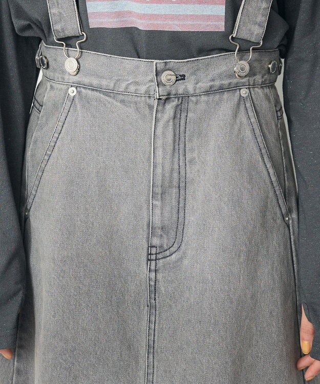 CRAFT STANDARD BOUTIQUE ２Ｗａｙデニムジャンパースカート Gray