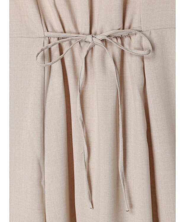 earth music&ecology 袖ドロストシャツワンピース Beige