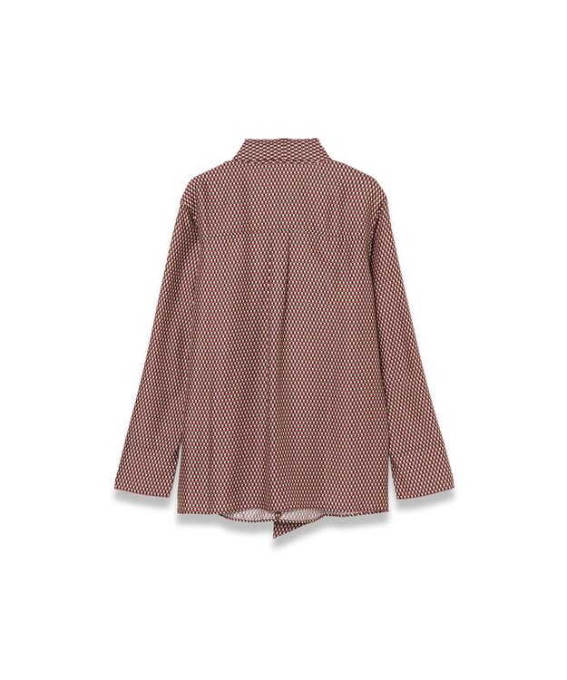 JOSEPH 【洗える】オーバーレイプリント　ブラウス Ruby combo