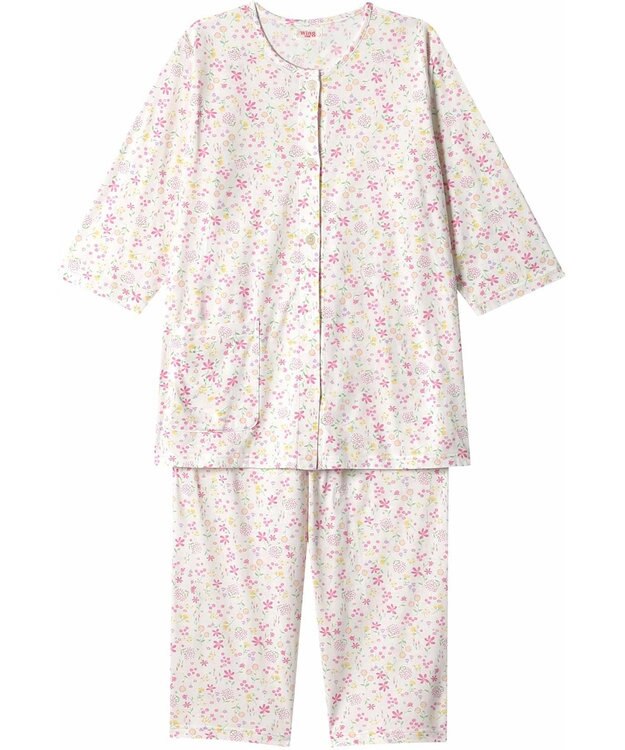 Wing 【数量限定　特別価格】 パジャマ 7分袖 8分丈 綿100％ 天竺素材 レディース EP8990 ウイング／ワコール ピンク