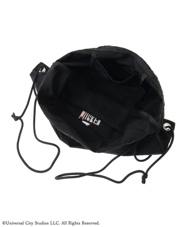 Green Parks ■ＷＩＣＫＥＤ　アイコン刺繍ナップサック Black