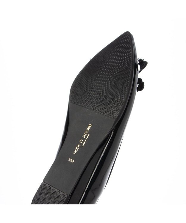 MODE ET JACOMO <MODE ET JACOMO>リボンバレエシューズ ブラックエナメル
