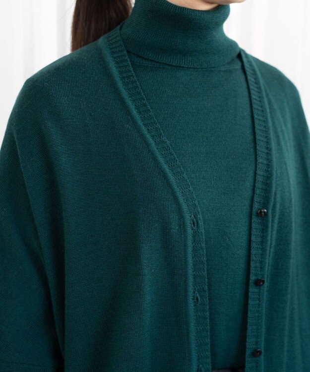 muuc エクストラファインメリノ・V襟オーバーサイズカーディガン グリーン