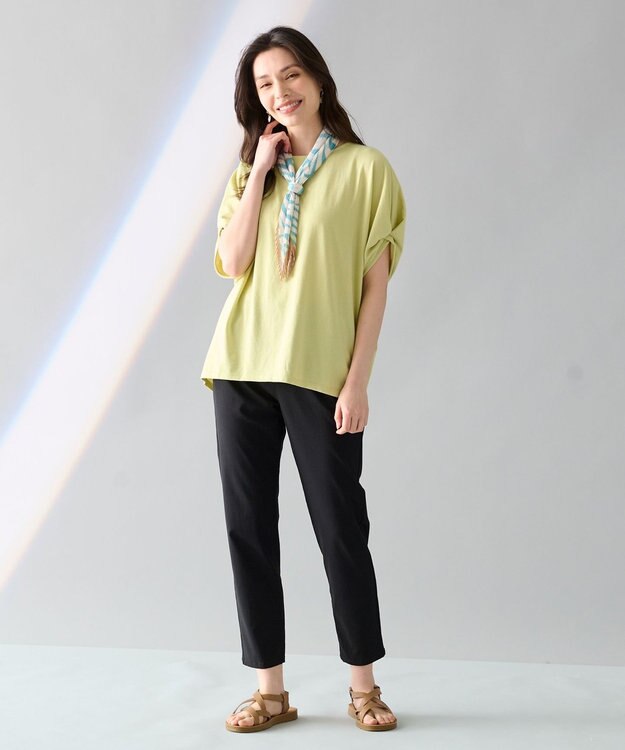 ANY L 【ウエストゴム/ストレッチ】大人の７daysデイリーパンツ ブラック