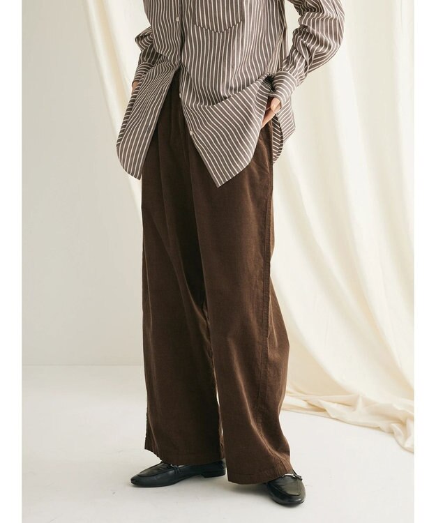 CRAFT STANDARD BOUTIQUE コーデュロイリラックスパンツ Brown