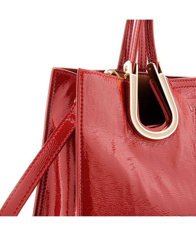 MioFIRANO ホースシューエナメルハンドバッグ 2WAY　FIRANO フィラノ RED