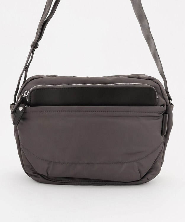 Y'SACCS ポリエステルツイル ショルダーバッグ ダークグレー