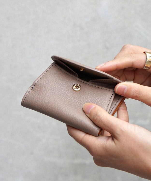 FOLNA RD ヌメオイルシュリンク二つ折り財布 グレー