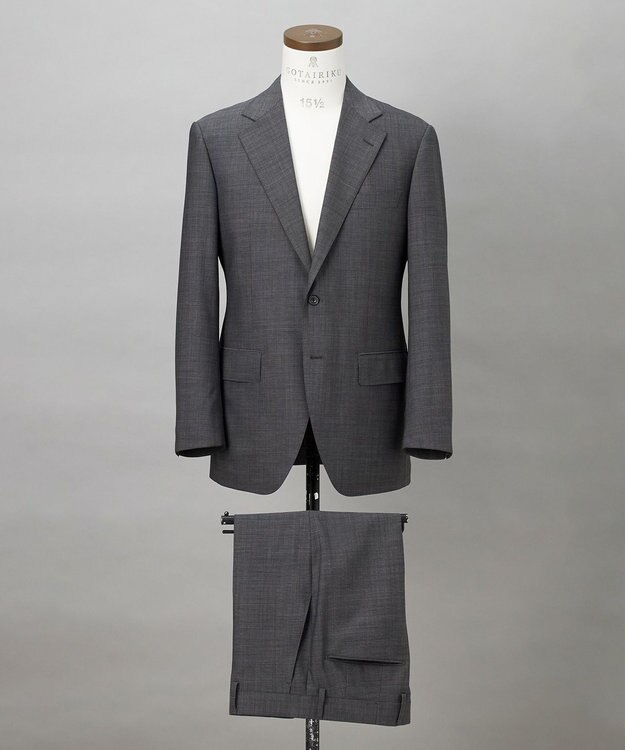 GOTAIRIKU 通年素材【横伸度15％のストレッチ】タスマニア100% SUPER120'sスーパーストレッチ トロピカルスーツ ライトグレー系8