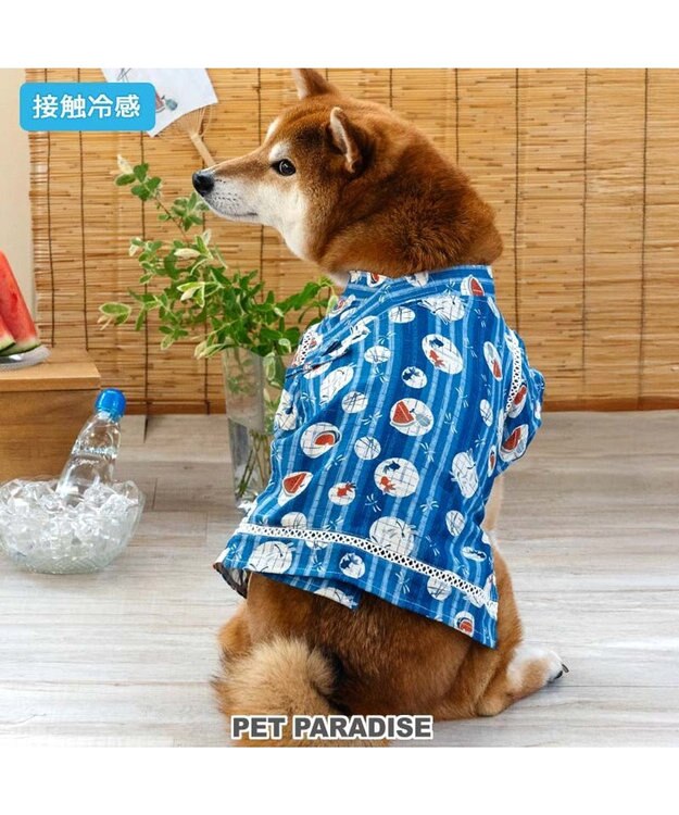 PET PARADISE ペットパラダイス 甚平 《しじら織り風》 中型犬 大型犬 ブルー
