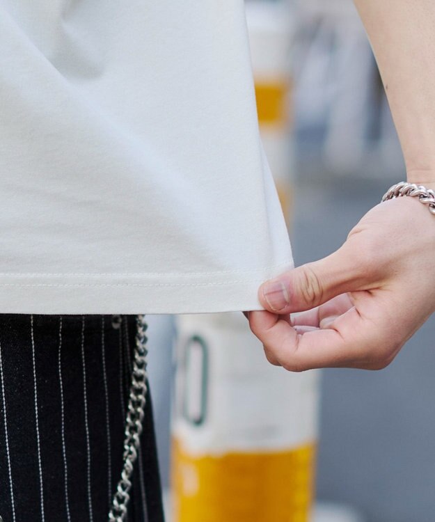 WEGO 【ユニセックス着用ITEM】スリーブラインロゴBIG　T（SS） オフホワイト