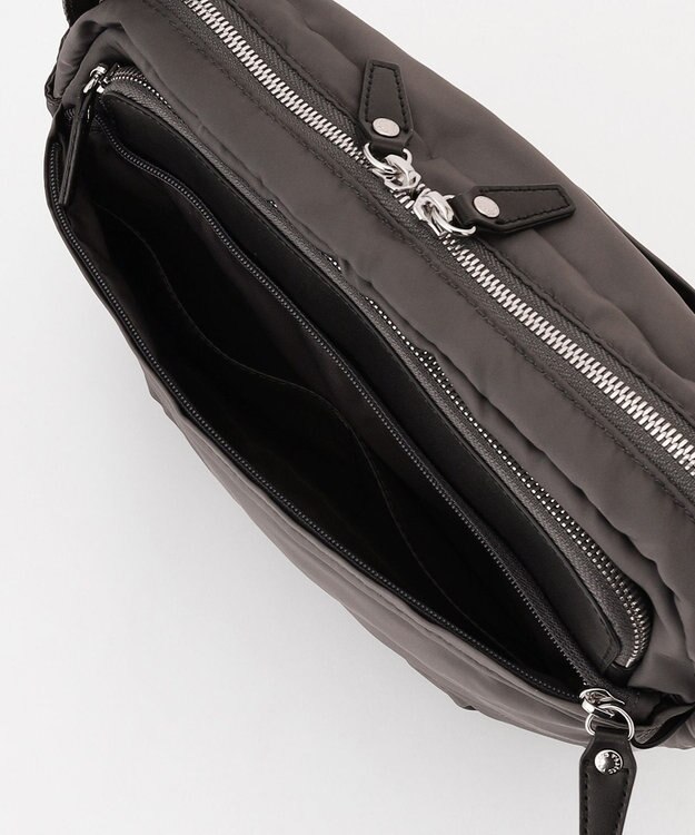 Y'SACCS ポリエステルツイル ショルダーバッグ ダークグレー