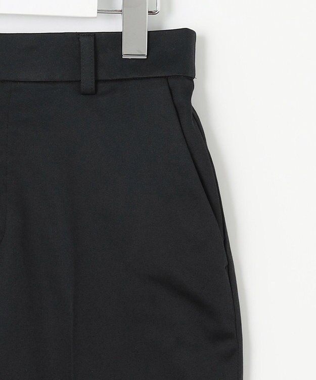 自由区 L 【接触冷感・吸湿・速乾】COOL MAXクロップド丈 ワイドパンツ ブラック系