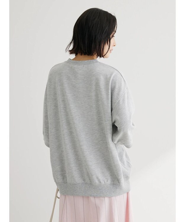 Green Parks ７分袖ロゴ裏毛プルオーバー Gray Mixture