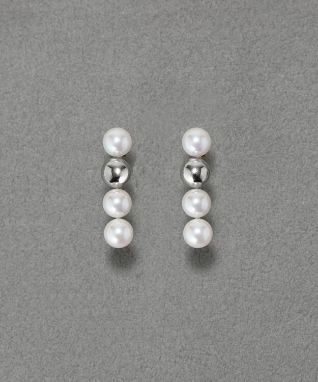 Phoebe 【金属アレルギー対応】ミックスドットピアス　シルバー/ニッケルフリー/パール シルバー