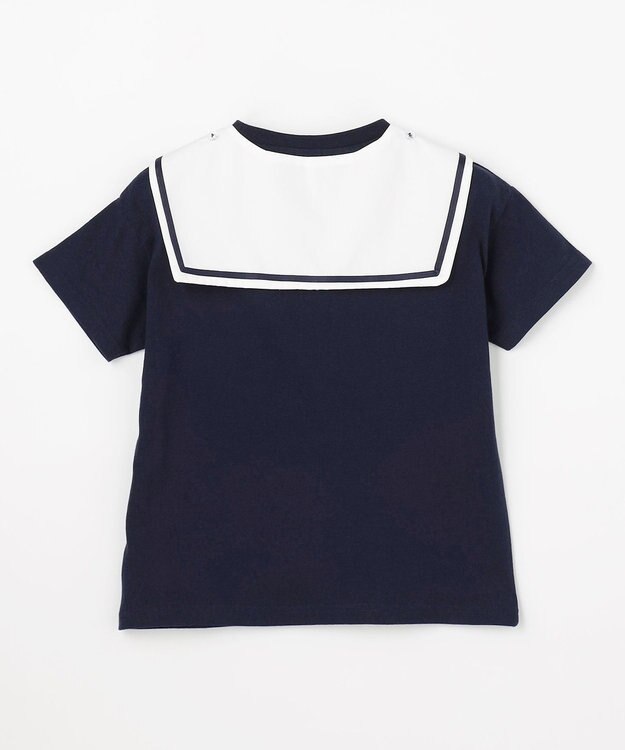 ANY KIDS 【綿100%/接触冷感】ひんやり 2WAY セーラーTシャツ ネイビー