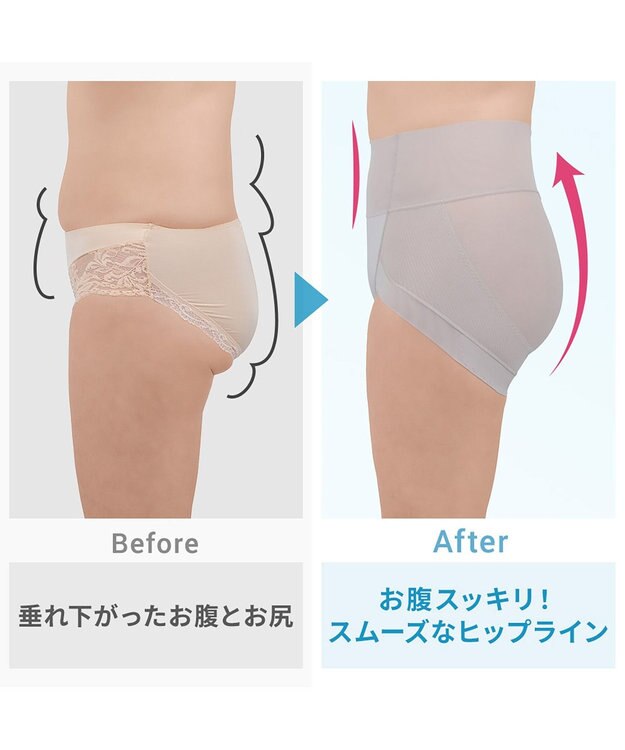 BRADELIS New York 【Yukine inc. 】ゆきねえモアソフト快適ホールドショーツ24  接触冷感で汗をかいても快適補正 クリームベージュ