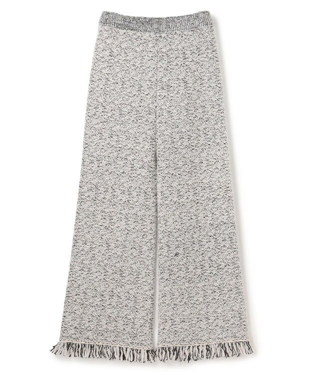 uncrave ツイードニット フレアパンツ オフ×ブラック