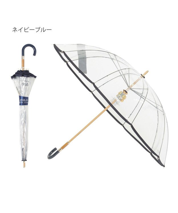 MOONBAT POLO RALPH LAUREN（ポロ ラルフローレン) ビニール傘 TPU×SEASONAL BEAR 雨傘 長傘 ネイビーブルー