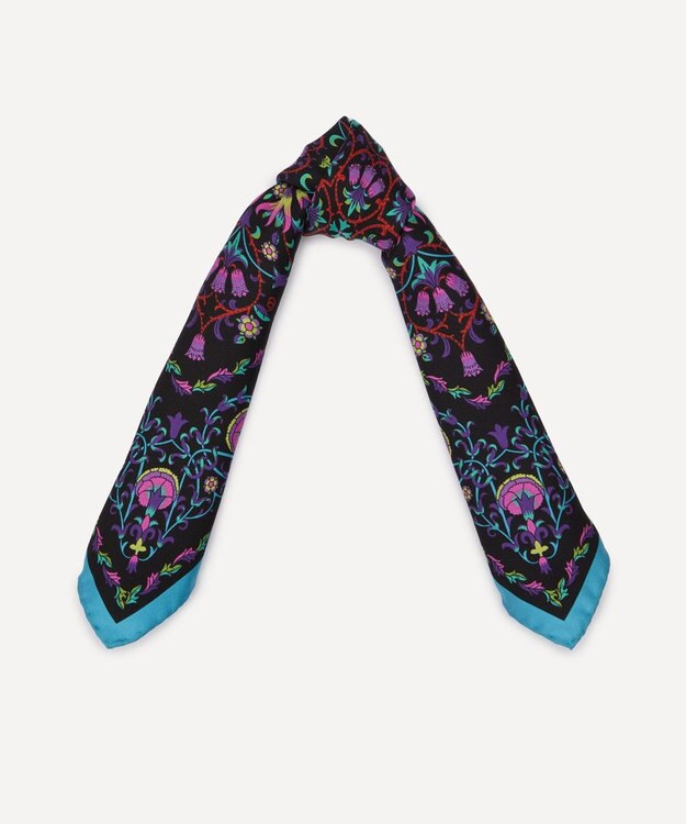 LIBERTY. ロデン シルクツイル スカーフ 45 ブラック