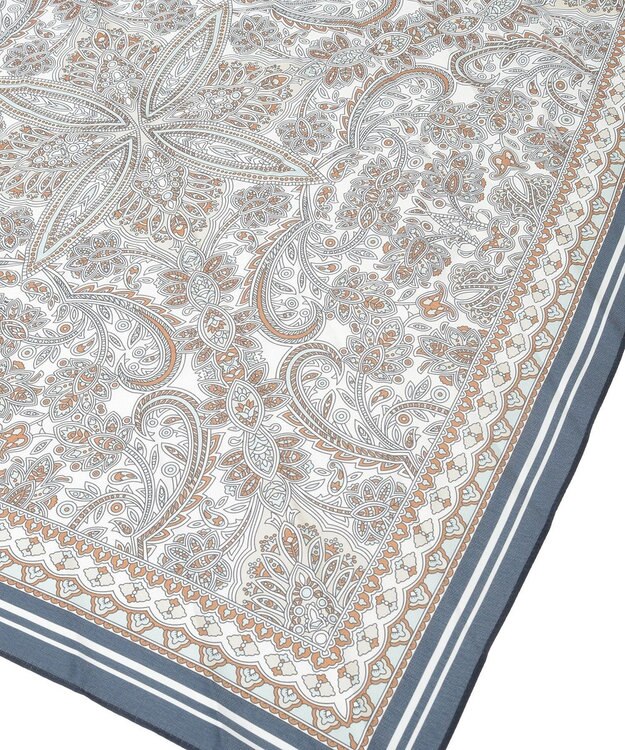 Green Parks ペイズリースカーフ Navy