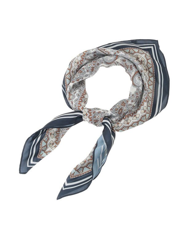 Green Parks ペイズリースカーフ Navy